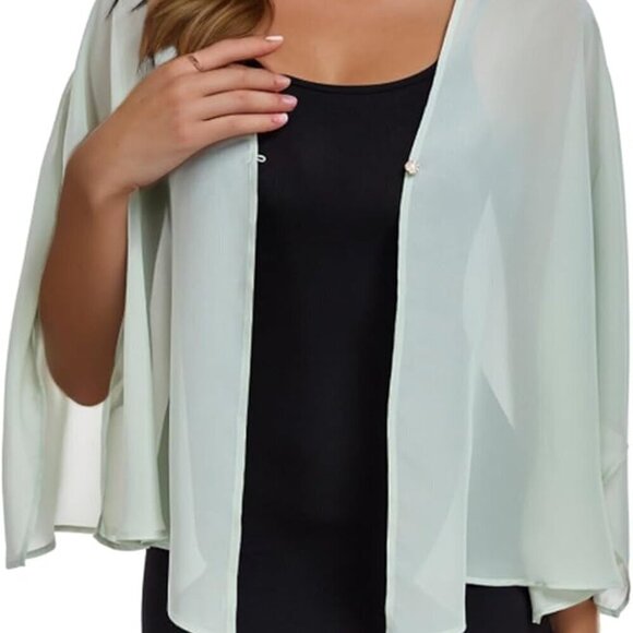 Accessories - Chiffon Shawl Soft Wrap for Wedding Evening Party Cover Up Accessories